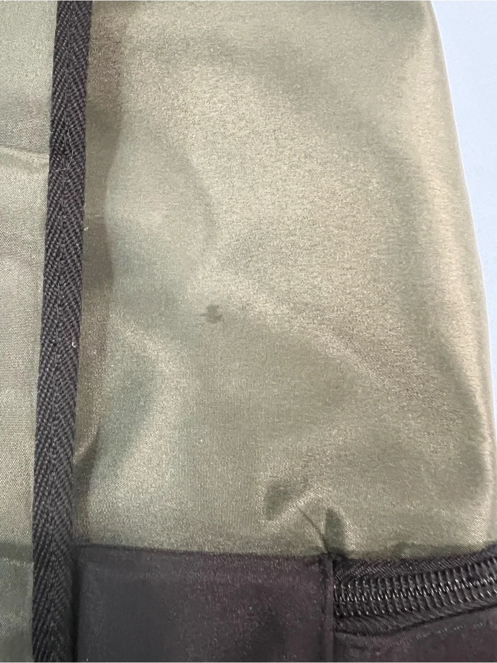 DSW Olive and Black Two-Tone Travel Backpack Tote - Picture 9 of 13